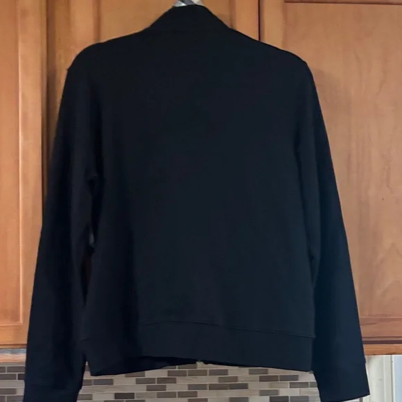 Burberry Black cotton blend track Jacket with Plaid XXL size 20 “pit to pit - Picture 2 of 14